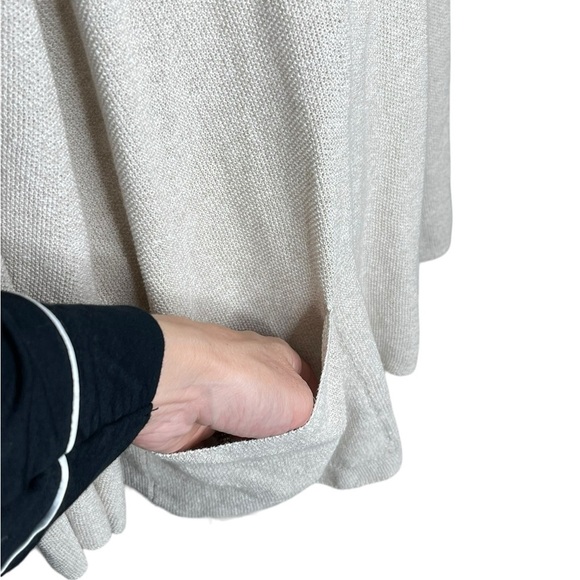 Eileen Fisher Organ Linen & Cotton Blend Front Pockets Open Knit Cardigan Large - Picture 5 of 7